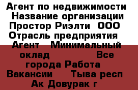 Агент по недвижимости › Название организации ­ Простор-Риэлти, ООО › Отрасль предприятия ­ Агент › Минимальный оклад ­ 140 000 - Все города Работа » Вакансии   . Тыва респ.,Ак-Довурак г.